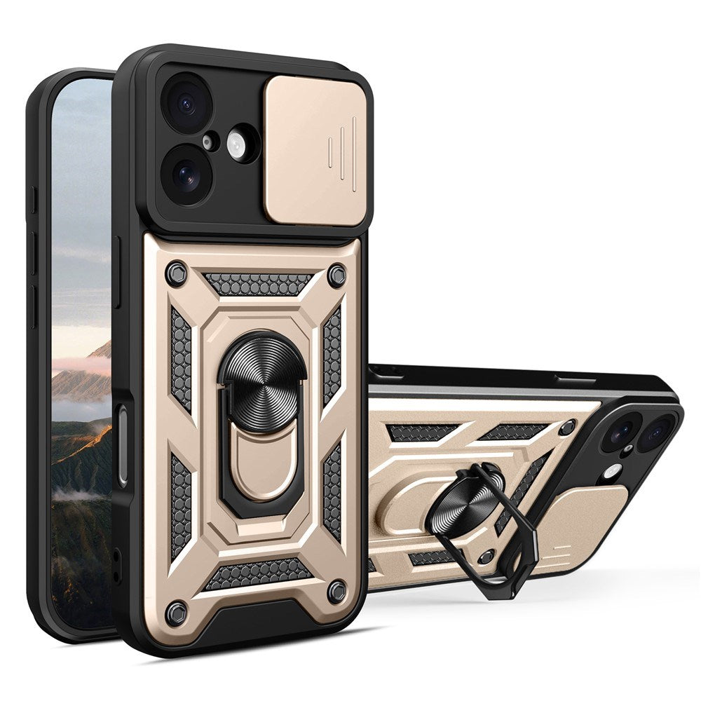 EIDERWOOD iPhone 17 Hybrid Craftsman Case with Kickstand & Cam Slider - Gold