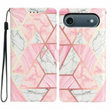 EIDERWOOD iPhone Air Faux Leather Case with Wallet & Strap - Pink Marble