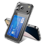 iPhone 18 Pro Max / 17 Pro Max EIDERWOOD Hybrid Plastic Case with Card Pocket - Transparent