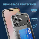 iPhone 18 Pro Max / 17 Pro Max EIDERWOOD Hybrid Plastic Case with Card Pocket - Transparent