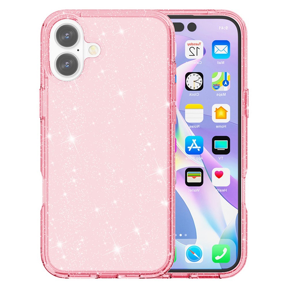 EIDERWOOD iPhone 17 Hybrid Plastic Case - Pink Glitter