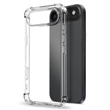 NORTHJO iPhone Air 2-in-1 Protection Set with Shock-Absorbing Flexible Plastic Case & Tempered Screen Protector Glass - Transparent