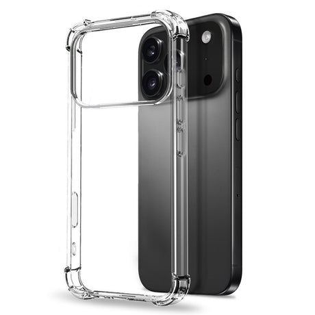 NORTHJO iPhone 17 Pro Max 2-in-1 Protection Set with Shock-Absorbing Flexible Plastic Case & Tempered Screen Protector Glass - Transparent