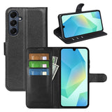 EIDERWOOD Samsung Galaxy A17 (5G) Litchi Faux Leather Wallet Case - Black