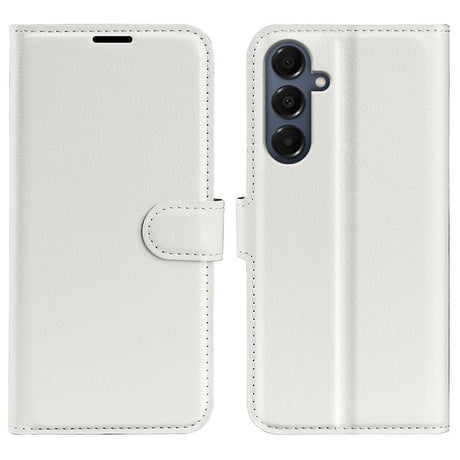 EIDERWOOD Samsung Galaxy A17 (5G) Litchi Faux Leather Wallet Case - White