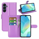 EIDERWOOD Samsung Galaxy A17 (5G) Litchi Faux Leather Wallet Case - Purple