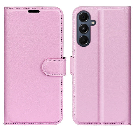 EIDERWOOD Samsung Galaxy A17 (5G) Litchi Faux Leather Wallet Case - Pink