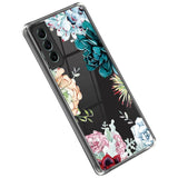 Samsung Galaxy S23 Plastic Transparent Case w. Motive - Flowers