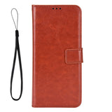 EIDERWOOD OnePlus Nord CE5 Faux Leather Flip Case with Strap - Brown