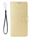 EIDERWOOD OnePlus Nord CE5 Faux Leather Flip Case with Strap - Gold