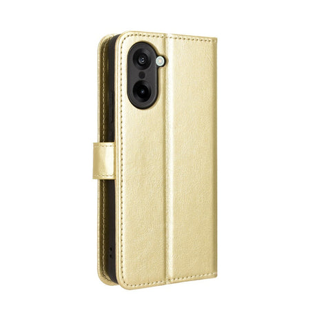 EIDERWOOD OnePlus Nord CE5 Faux Leather Flip Case with Strap - Gold