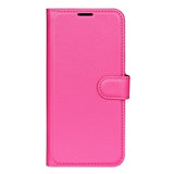 Samsung Galaxy A14 (5G) PU Litchi Leather Wallet Case - Dark Pink