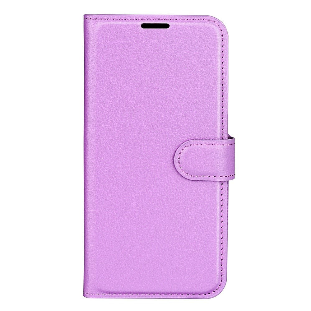 Samsung Galaxy A14 (5G) PU Litchi Leather Wallet Case - Purple