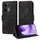 Oppo Reno14 Pro (5G) / Reno13 Pro (5G) Faux Leather Flip Case with Print - Black