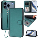 iPhone 18 Pro Max / 17 Pro Max EIDERWOOD Faux Leather Flip Case with Strap - Green