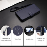 iPhone 18 Pro Max / 17 Pro Max EIDERWOOD Faux Leather Flip Case with Strap - Blue