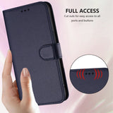 iPhone 18 Pro Max / 17 Pro Max EIDERWOOD Faux Leather Flip Case with Strap - Blue