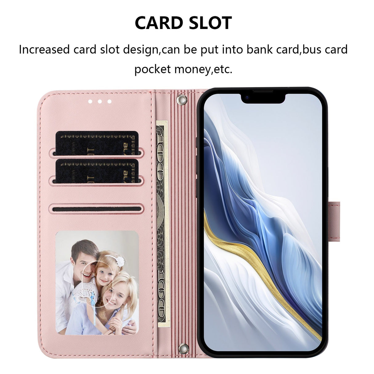 iPhone 18 Pro Max / 17 Pro Max EIDERWOOD Faux Leather Flip Case with Strap - Pink