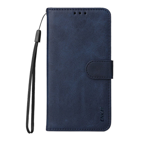EIDERWOOD iPhone Air 2-in-1 Faux Leather Flip Case with Screen Protector Glass - Blue