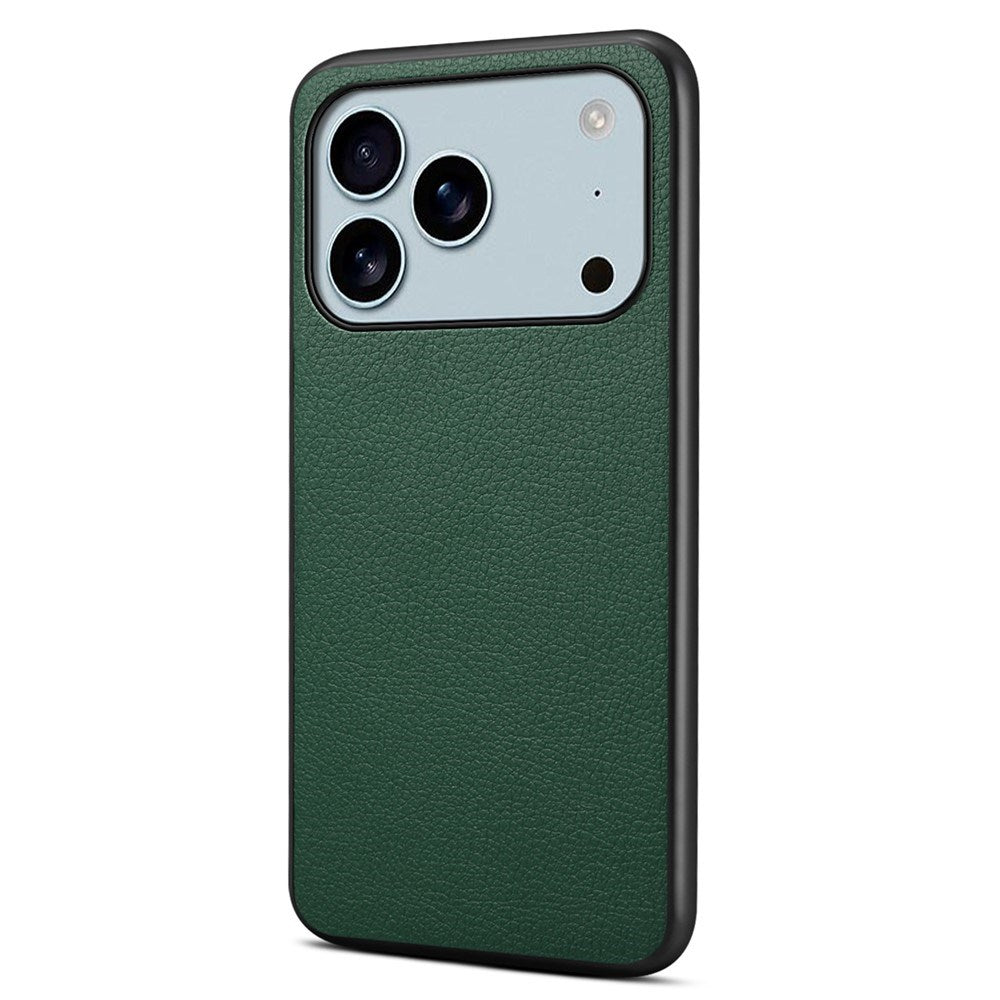 EIDERWOOD iPhone 17 Pro Max Hybrid Plastic Case with Leather Texture - Green