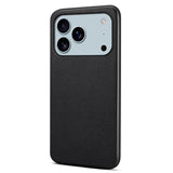 EIDERWOOD iPhone 17 Pro Max Hybrid Plastic Case with Leather Texture - Black