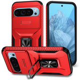 Google Pixel 11 Pro / 11 / 10 Pro / 10 / 9 Pro / 9 EIDERWOOD Tough Case with 360 Rotatable Kickstand - Red