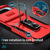 Google Pixel 11 Pro / 11 / 10 Pro / 10 / 9 Pro / 9 EIDERWOOD Tough Case with 360 Rotatable Kickstand - Red