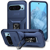 Google Pixel 11 Pro / 11 / 10 Pro / 10 / 9 Pro / 9 EIDERWOOD Tough Case with 360 Rotatable Kickstand - Blue