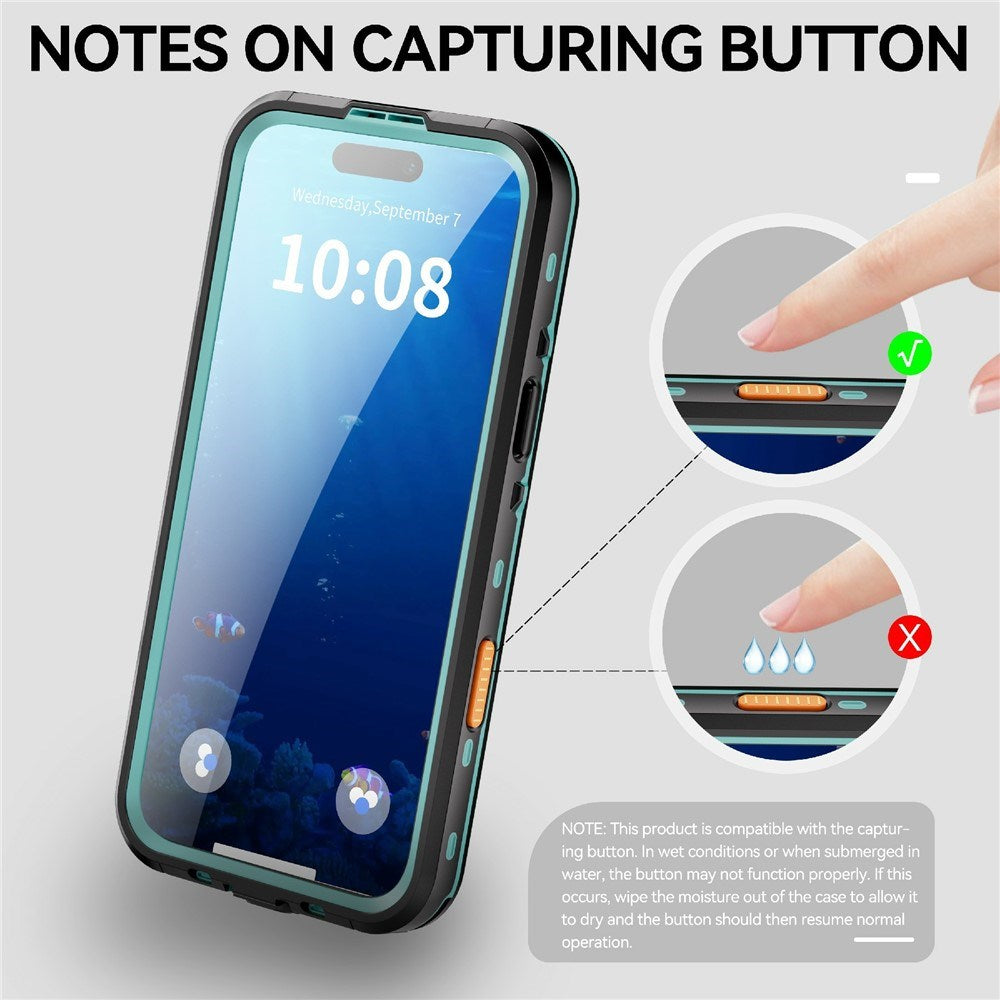 EIDERWOOD iPhone Air Waterproof Craftsman Case with Screen Protector & Strap - MagSafe Compatible - Black