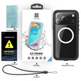 EIDERWOOD iPhone 17 Pro Max Waterproof Craftsman Case with Screen Protector & Strap - MagSafe Compatible - Black