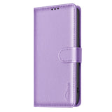 EIDERWOOD Samsung Galaxy S25 FE Faux Leather Flip Case with Stand Function & Card Holder - Purple