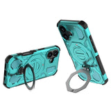 EIDERWOOD iPhone 17 Tough Case with Magnetic Kickstand - MagSafe Compatible - Turquoise