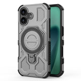 EIDERWOOD iPhone 17 Tough Case with Magnetic Kickstand - MagSafe Compatible - Grey