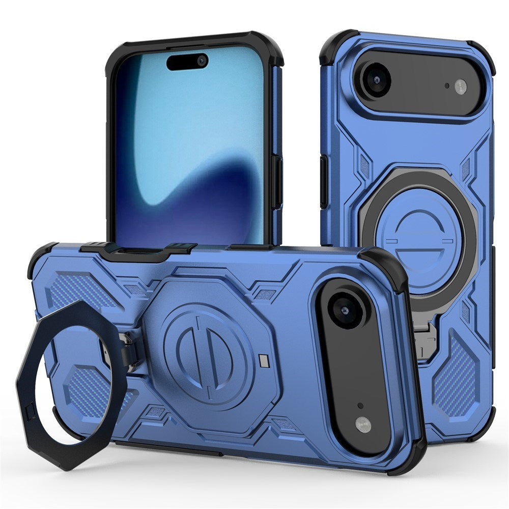 EIDERWOOD iPhone Air Tough Case with Magnetic Kickstand - MagSafe Compatible - Blue