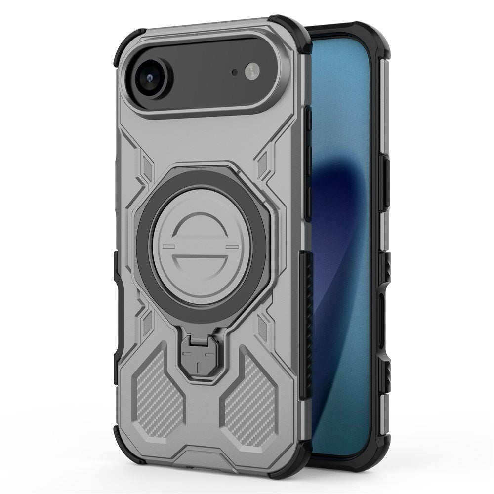 EIDERWOOD iPhone Air Tough Case with Magnetic Kickstand - MagSafe Compatible - Grey