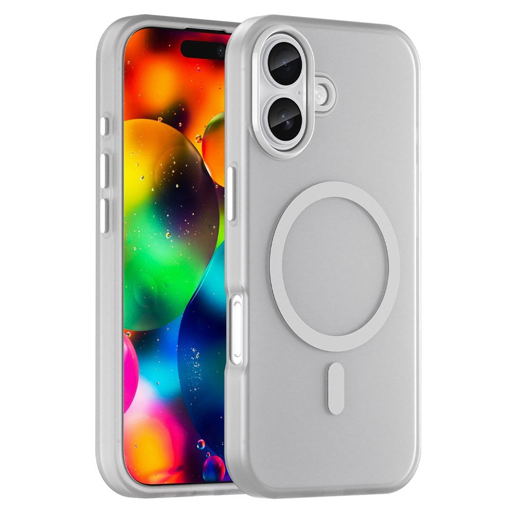 EIDERWOOD iPhone 17 Hybrid Plastic Case - MagSafe Compatible - Matt Transparent / White