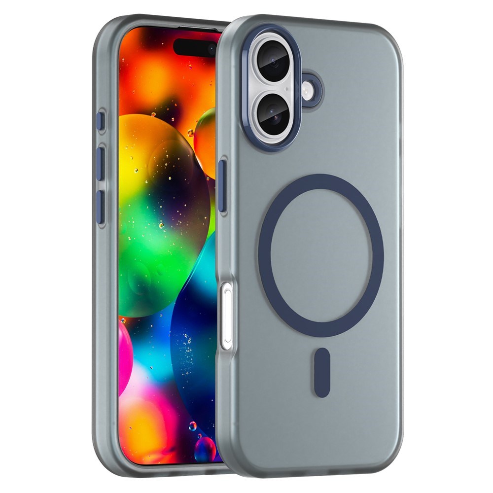 EIDERWOOD iPhone 17 Hybrid Plastic Case - MagSafe Compatible - Matt Transparent / Dark Blue