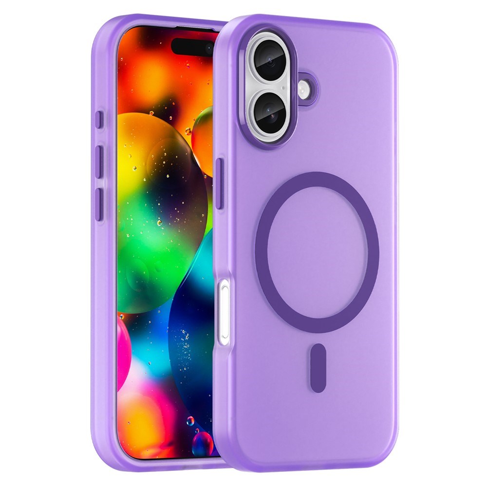 EIDERWOOD iPhone 17 Hybrid Plastic Case - MagSafe Compatible - Matt Transparent / Purple