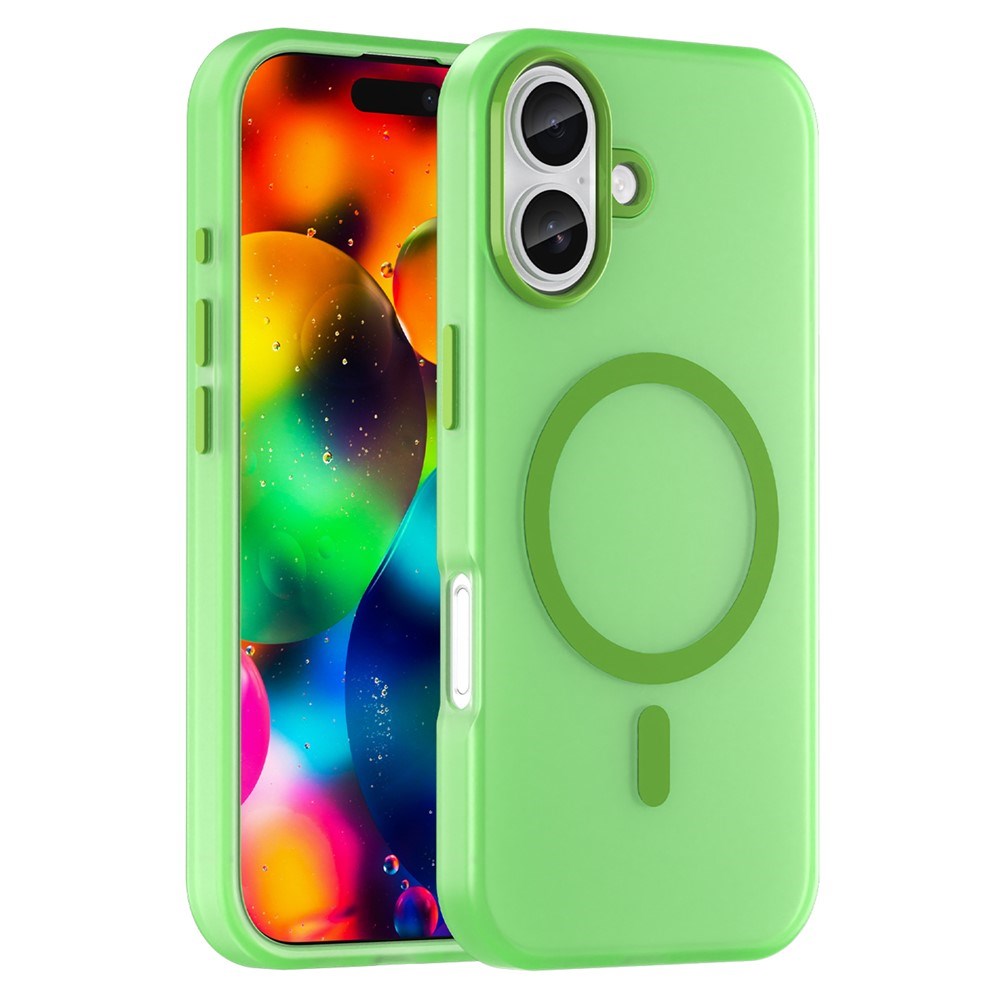 EIDERWOOD iPhone 17 Hybrid Plastic Case - MagSafe Compatible - Matt Transparent / Green