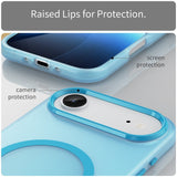 EIDERWOOD iPhone Air Hybrid Plastic Case - MagSafe Compatible - Matt Transparent / Blue
