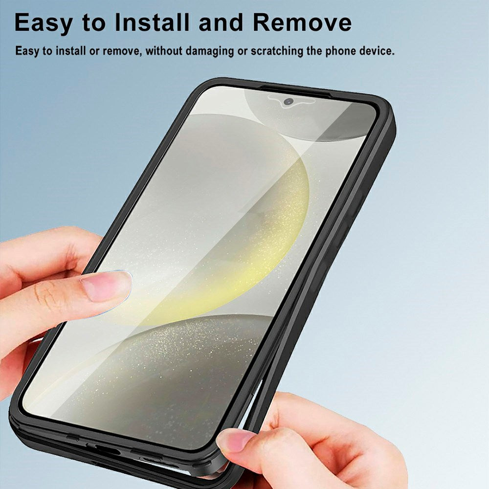 EIDERWOOD Samsung Galaxy S25 FE 2-in-1 Plastic Case with Built-In Screen Protector - Green