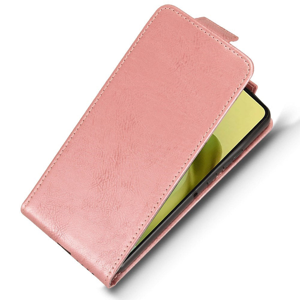 EIDERWOOD Motorola Moto G86 Power Vertical Faux Leather Flip Case with Card Holder & Stand Function - Rose Gold