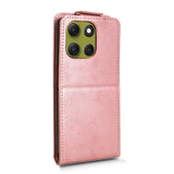 EIDERWOOD Motorola Moto G86 Power Vertical Faux Leather Flip Case with Card Holder & Stand Function - Rose Gold