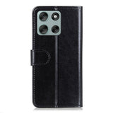 EIDERWOOD Motorola Moto G56 Faux Leather Flip Case with Cardholder & Stand Function - Black