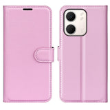 Oppo A5x (5G) / Oppo A5x (4G) EIDERWOOD Leather Flip Case with Card Holder & Stand Function - Pink