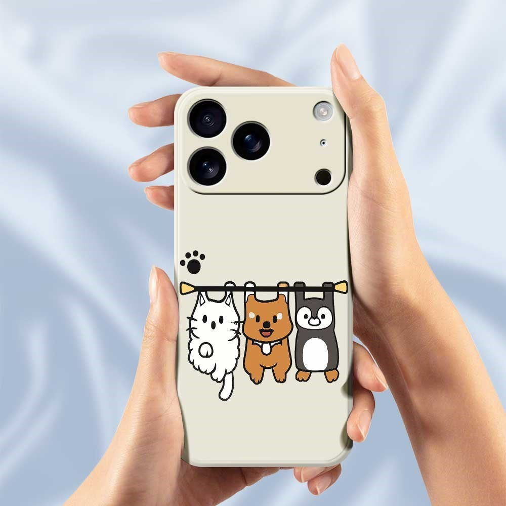 iPhone 17 Pro Flexible Plastic Case with Animal Pattern - Purple