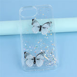 EIDERWOOD iPhone 16e Flexible Plastic Case with Butterflies - Transparent