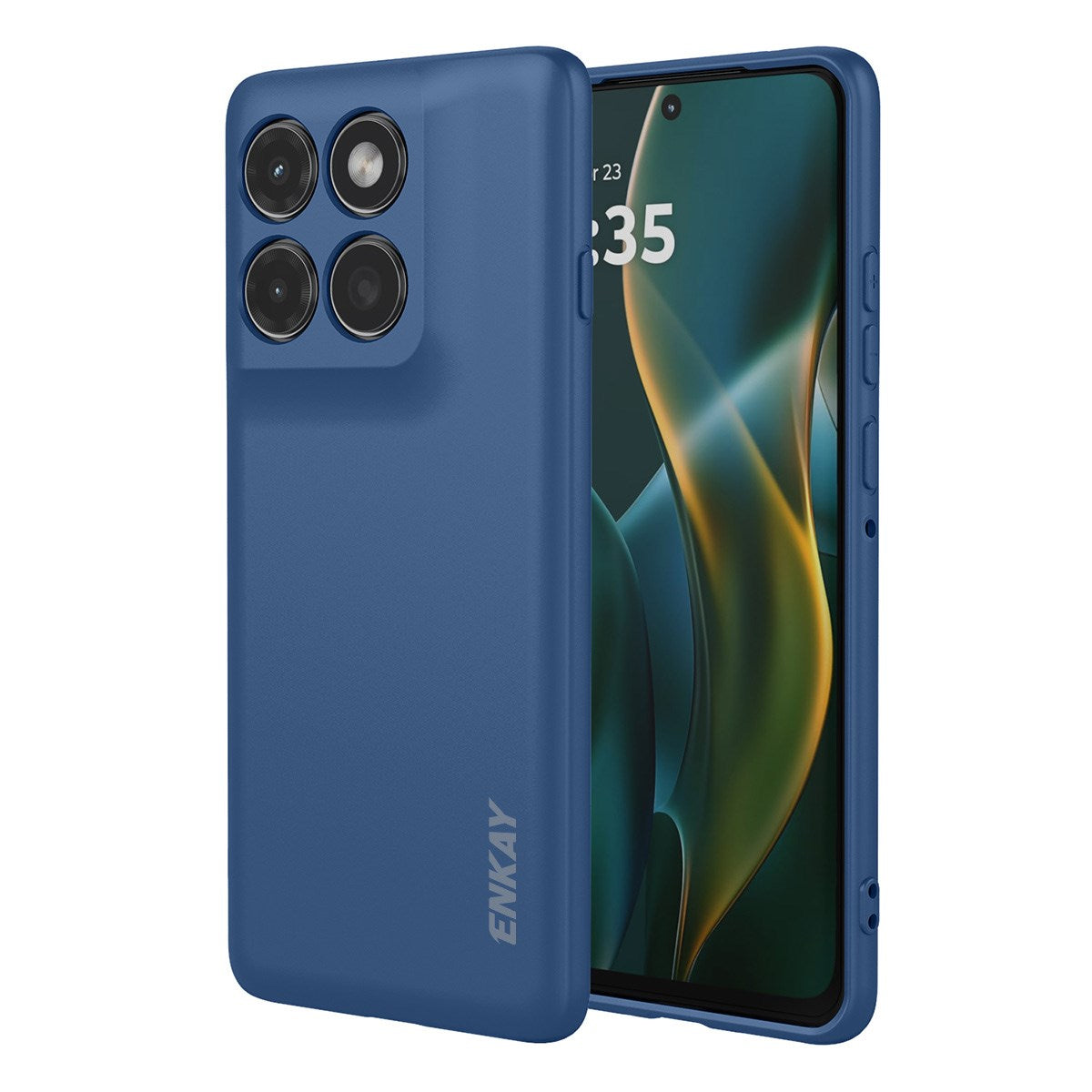 ENKAY Motorola Edge 60 Pro Silicone Case - Dark Blue