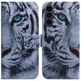 EIDERWOOD Samsung Galaxy S25 FE Faux Leather Flip Case with Design - Tiger