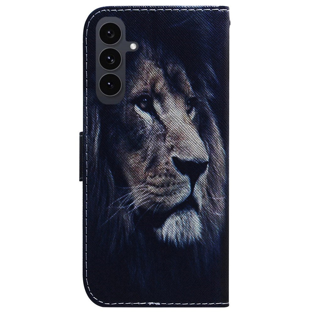 EIDERWOOD Samsung Galaxy S25 FE Faux Leather Flip Case with Design - Lion
